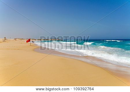 Fuerteventura Beach Scene In The Summer