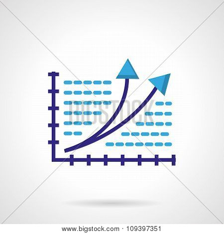 Growth chart color vector icon