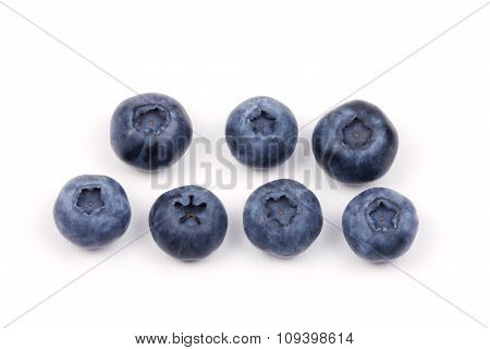 Group Of Blueberries On White Background