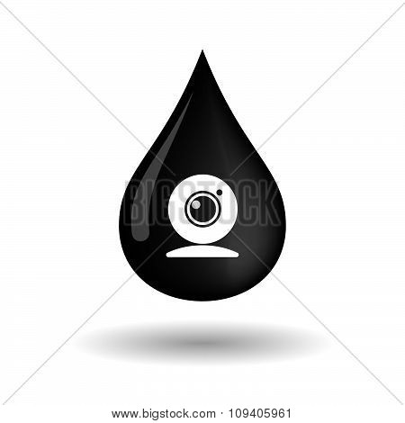 Vector Oil Drop Icon With A Web Cam