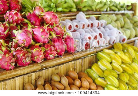 Open Air Fruit Market In Thailand