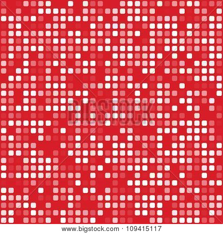Red square pixel mosaic background