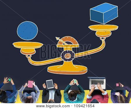 Possibility Balance Scales Circumstance Occasion Concept