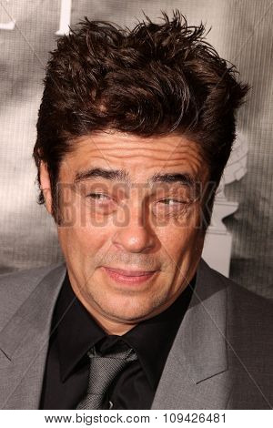 LOS ANGELES - AUG 13:  Benicio Del Toro at the HFPA Hosts Annual Grants Banquet - Arrivals at the Beverly Wilshire Hotel on August 13, 2015 in Beverly Hills, CA