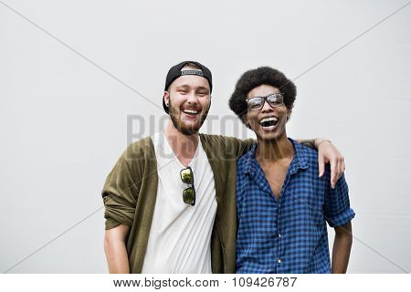 Men Friendship Happiness Togetherness Teamwork Concept
