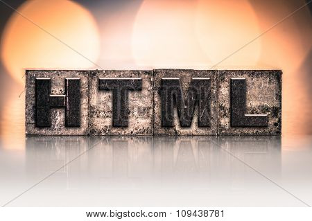 Html Concept Vintage Letterpress Type