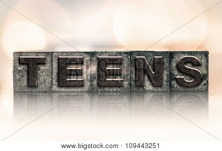 Teens Concept Vintage Letterpress Type