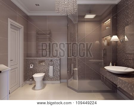 Design A Bathroom In A Classic Style.