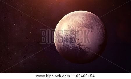 Pluto - High resolution best quality solar system planet. All the planets available. This image elem