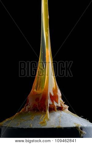 glue stretched out of a tube