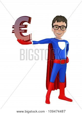 Little superhero posing