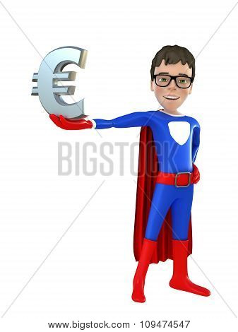 Little superhero posing