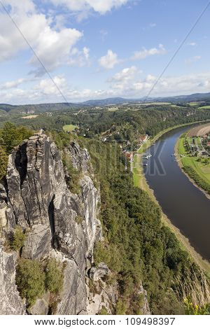 Natural Park Bastei. Elbe. Saxony. Germany.