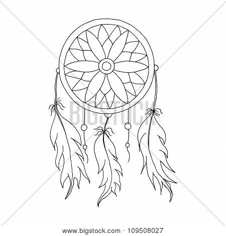 hand to draw a Dreamcatcher