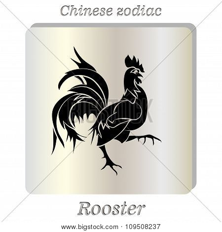 Black Silhouette Of An Cock