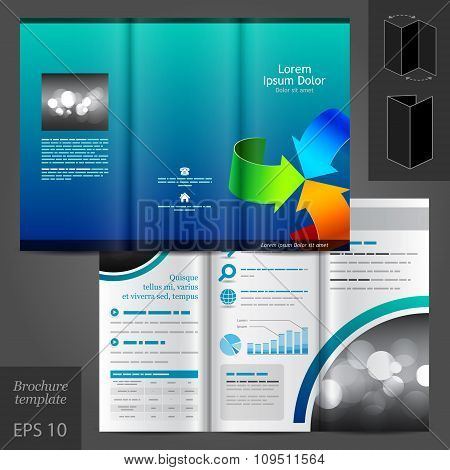 Blue Brochure Template Design