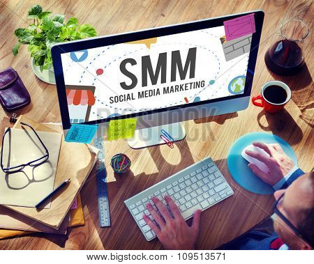 Social Media Marketing Online Business Concept