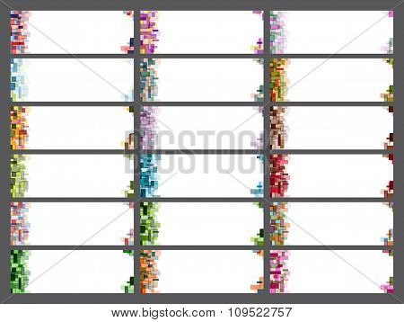 great set of banners, blanks for text.