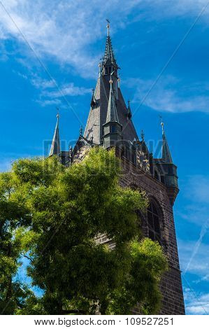 The Gothik Tower In The Old Town  Prague
