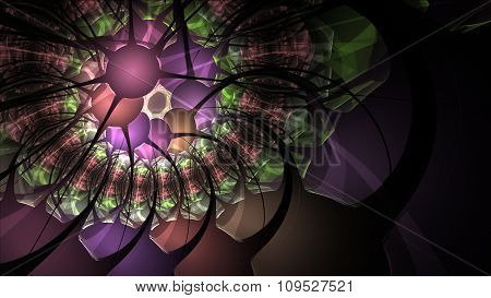 Abstract Fractal Spider Hole To Infinity