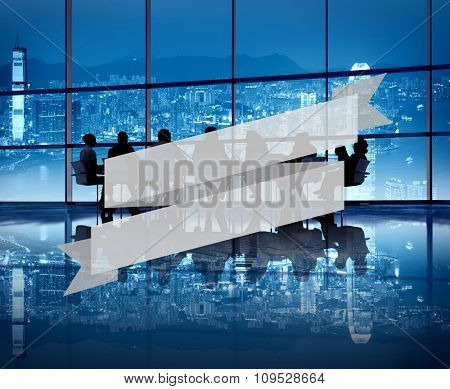 Banner Band Blank Tape Symbol Placard Lebel Sticker Concept