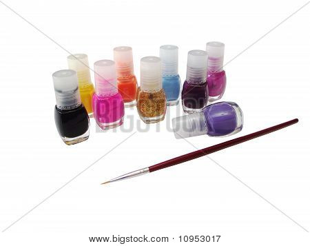 Nagellack und Pinsel