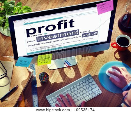 Profit Investment Digital Divice Business Income Sales Concept