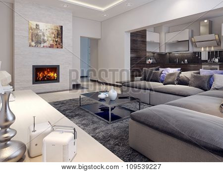 Living Room Contemporary Style