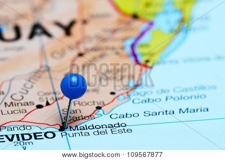 Maldonado pinned on a map of America