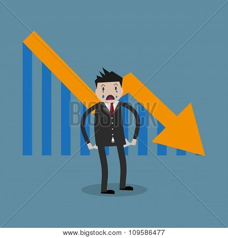 businessman arrow pointing
