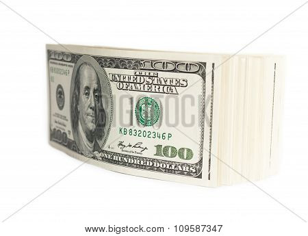 stack of hundred-dollar bills