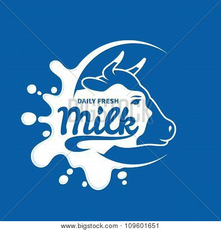 Milk Icon, Splash, Logo Template
