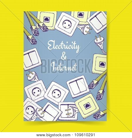 Sketch Electricity And Internet