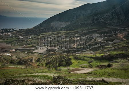 On The Slope Of The Hills, Pyrgos, Santorini, Greece