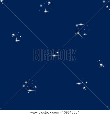 Starry sky seamless pattern