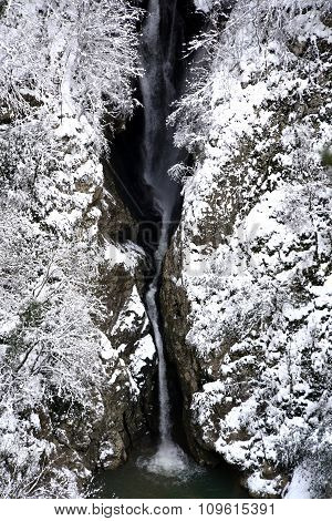 Agura waterfall in the mountains