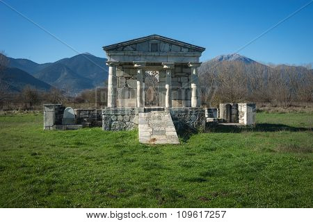Temple Of Poseidon At Ancient Mantineia, Arcadia, Peloponnese, Greece