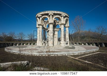 Temple At Ancient Mantineia, Arcadia, Peloponnese, Greece