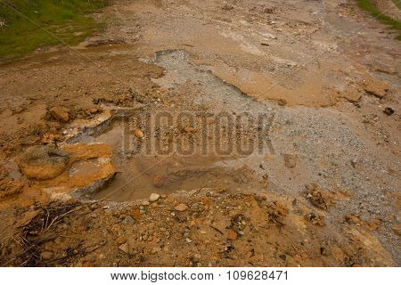 Thermal Springs On The Beach In Kato Illia, Evia, Greece