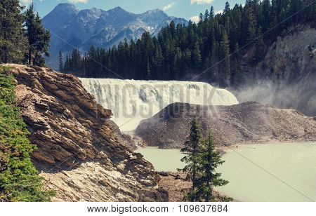 Wapta Falls in Yoho National Park in British Columbia, Canada.