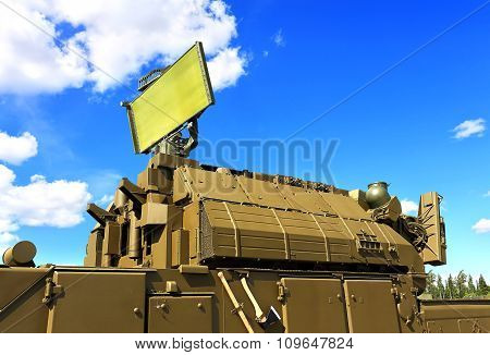 MOSCOW REGION  -   JUNE 17:Starting platform with four guide anti-aircraft medium-range missiles   -  on June 17, 2015 in Moscow region