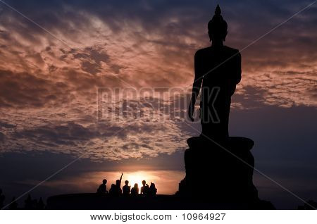 Buda resim şafak, Buddhamonthon, Tayland