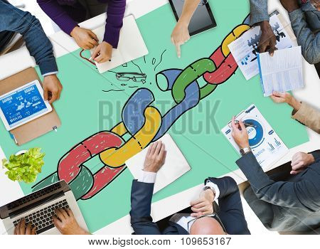 Chain Broken Stress Pressure Freedom Concept
