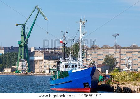 Gdansk. Shipyard in the seaport.
