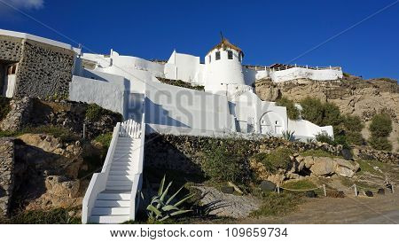 Traditional Greece Village Vlichada On Santorini