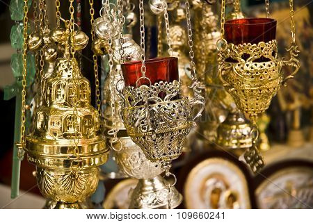 The image of subjects of church utensils