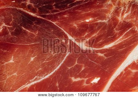texture of spanish ham - iberico bellota jamon