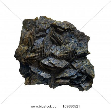 Spathic Iron Ore On A White Background, Isolated
