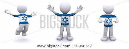 3D znak s vlajkou Izraele