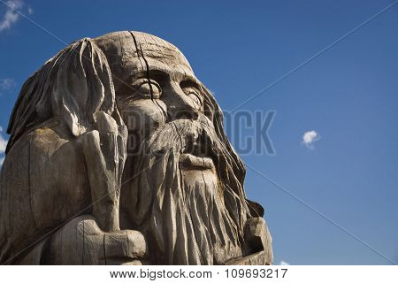 Wooden Statue Of The Idol.